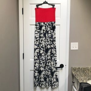 Strapless maxi dress